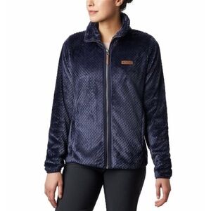 Columbia Navy Fire Side II Sherpa Full Zip Fleece Jacket with Mock Collar